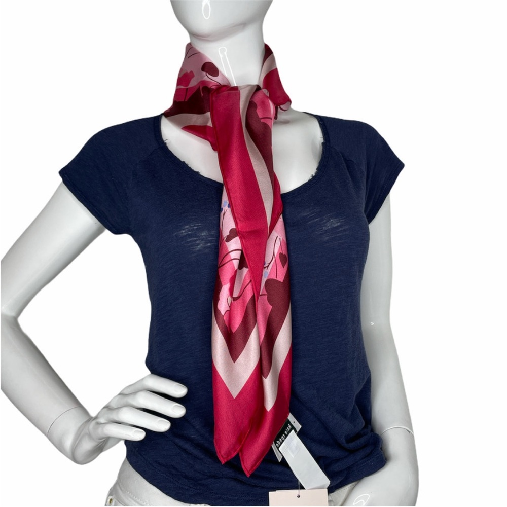 Kate Spade Nauveau Bloom Square Silk Scarf NWT 100% Silk - Picture 4 of 6